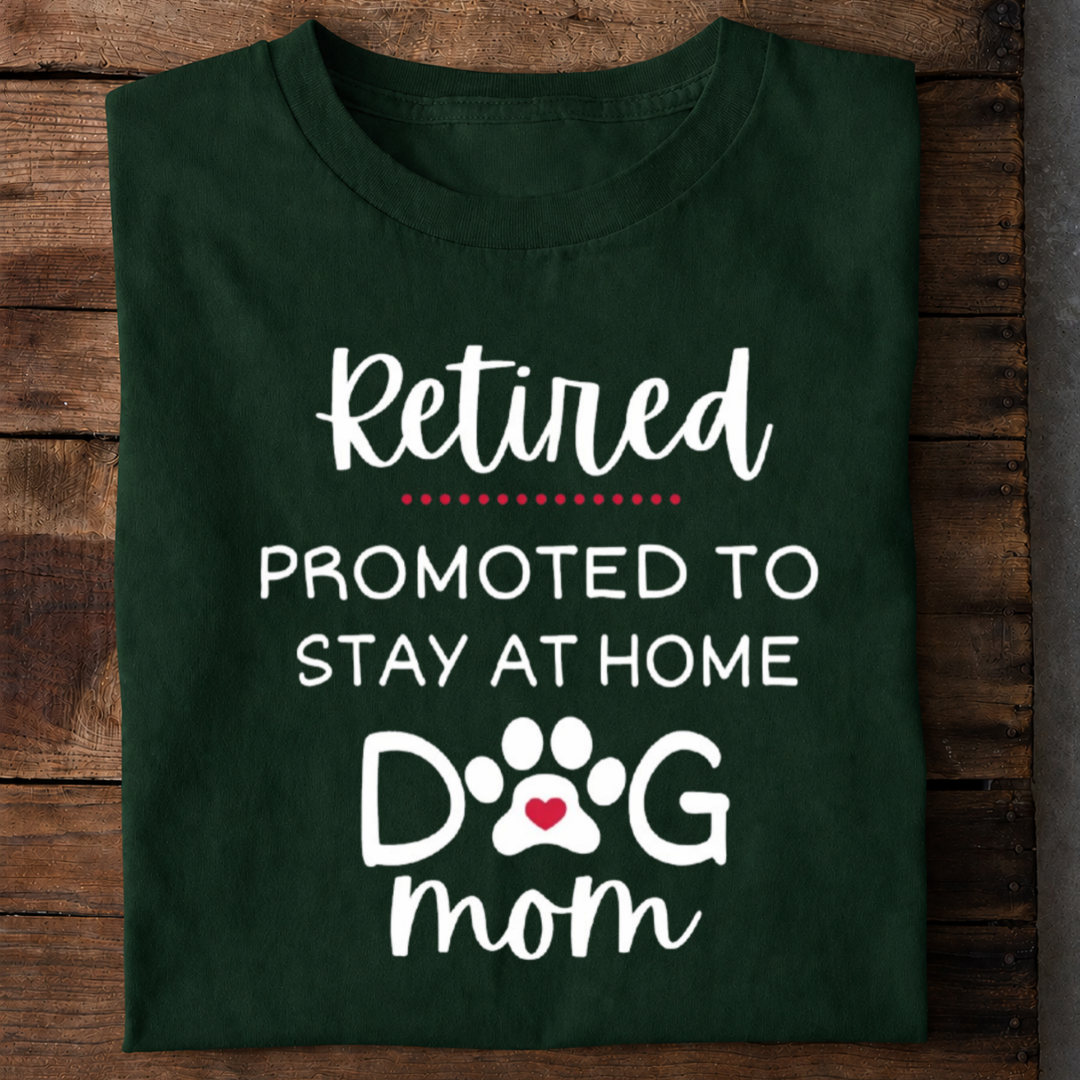 Retired Dog Mom Premium Cotton T Shirt