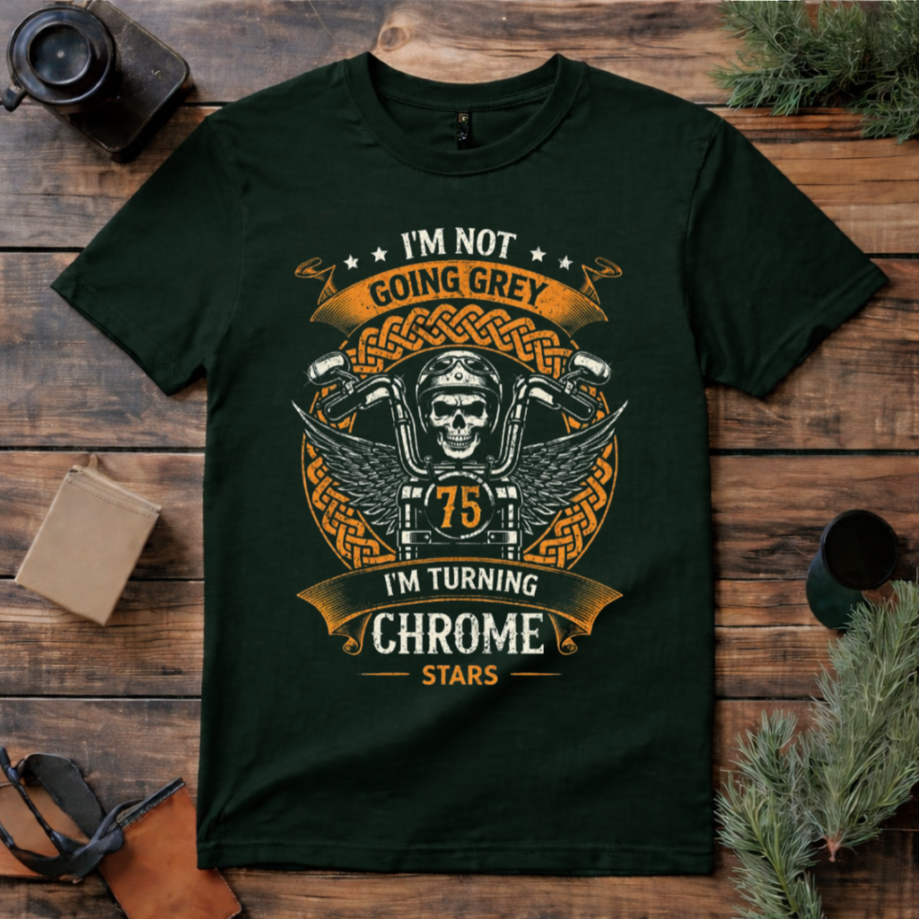 Turning Chrome Biker T Shirt