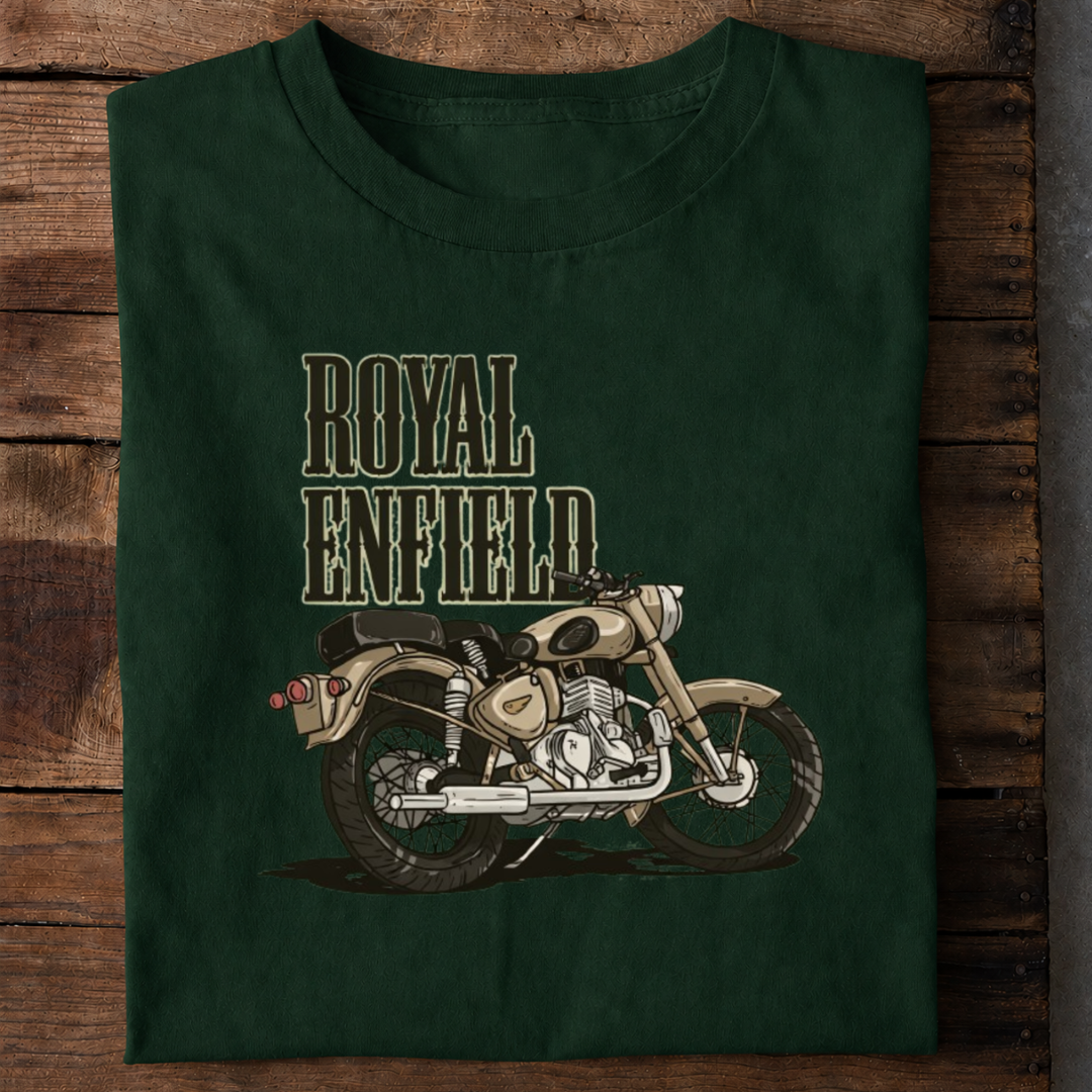 Royal Enfield Bike Premium Cotton T Shirt