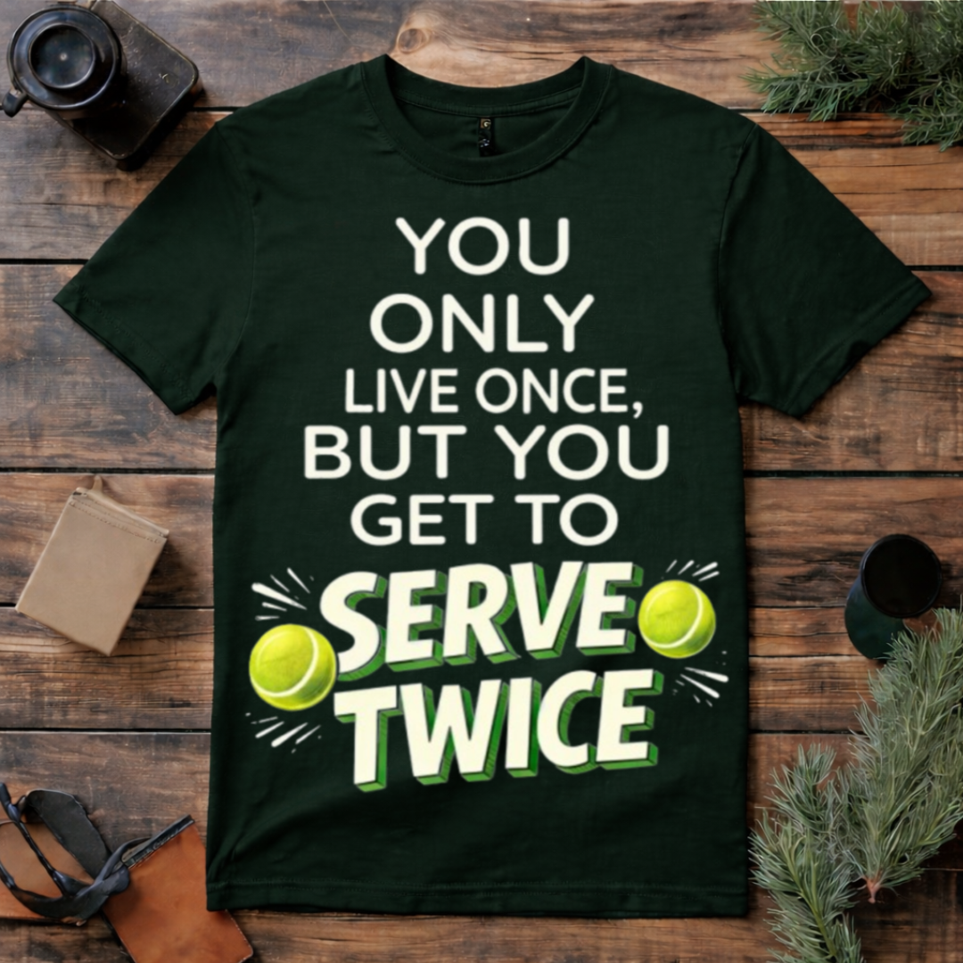 Serve Twice Tennis T Shirt