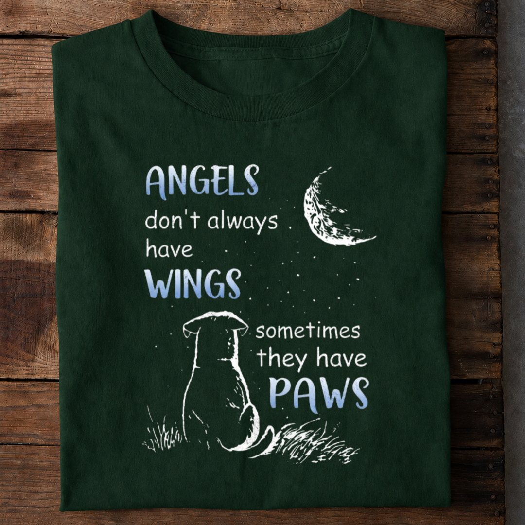 Angels Have Paws Premium Cotton T Shirt