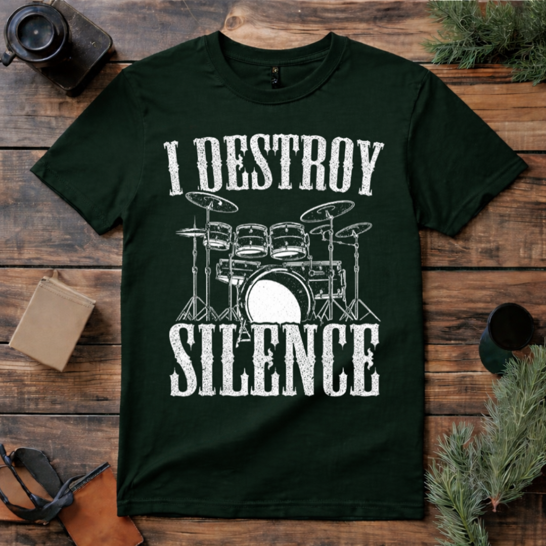 Destroy Silence Drummer T Shirt