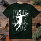 Badminton Player Typography T Shirt