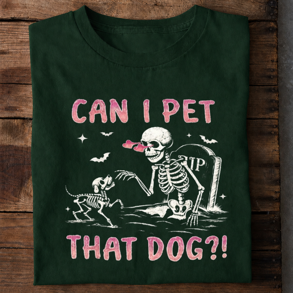 Can I Pet That Dog Premium Cotton T Shirt