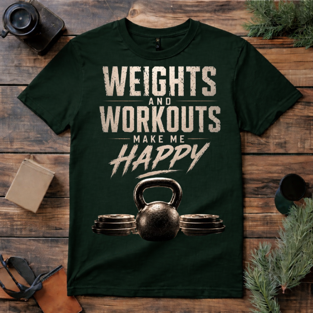 Weights and Workouts Make Me Happy T Shirts