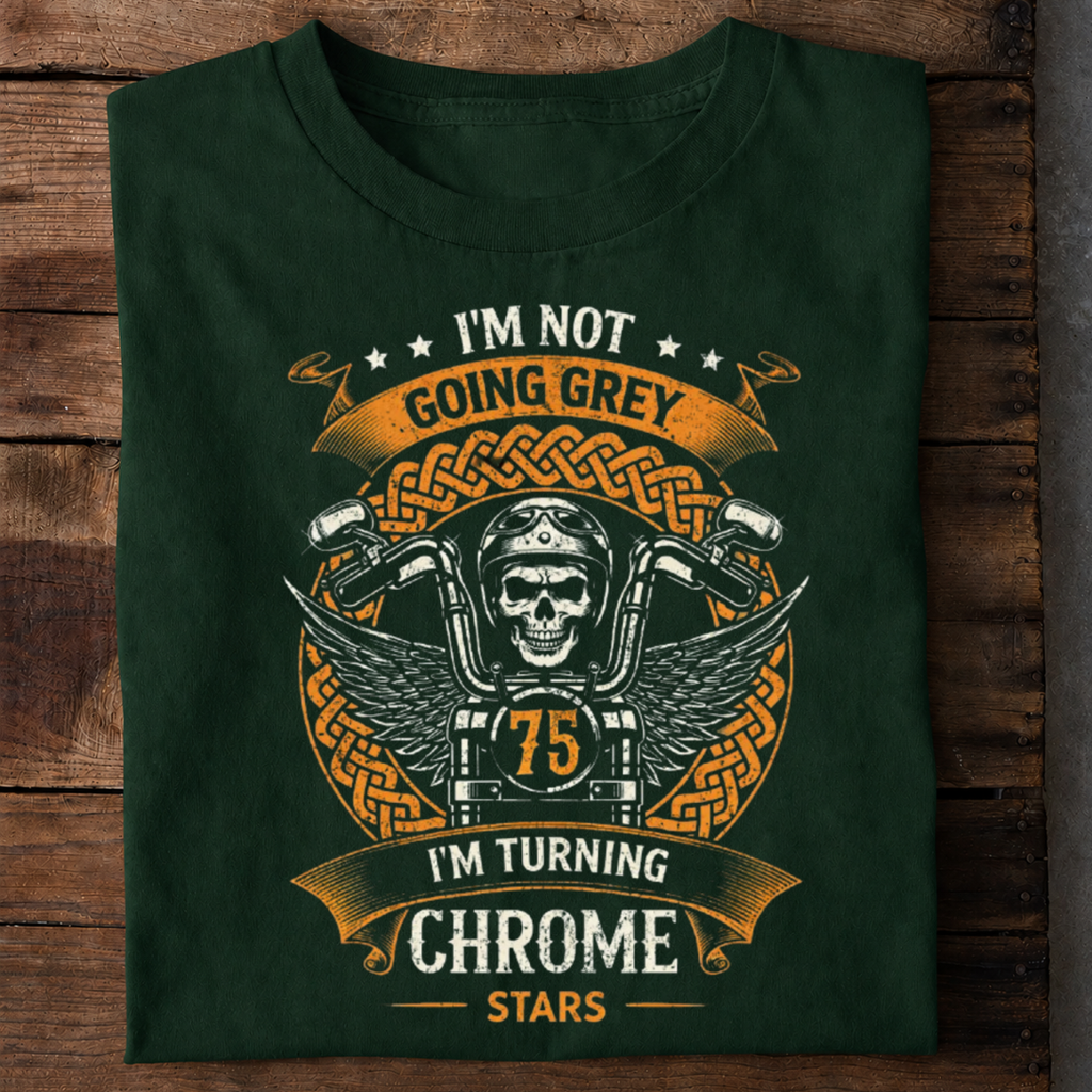Turning Chrome Biker Premium Cotton T Shirt