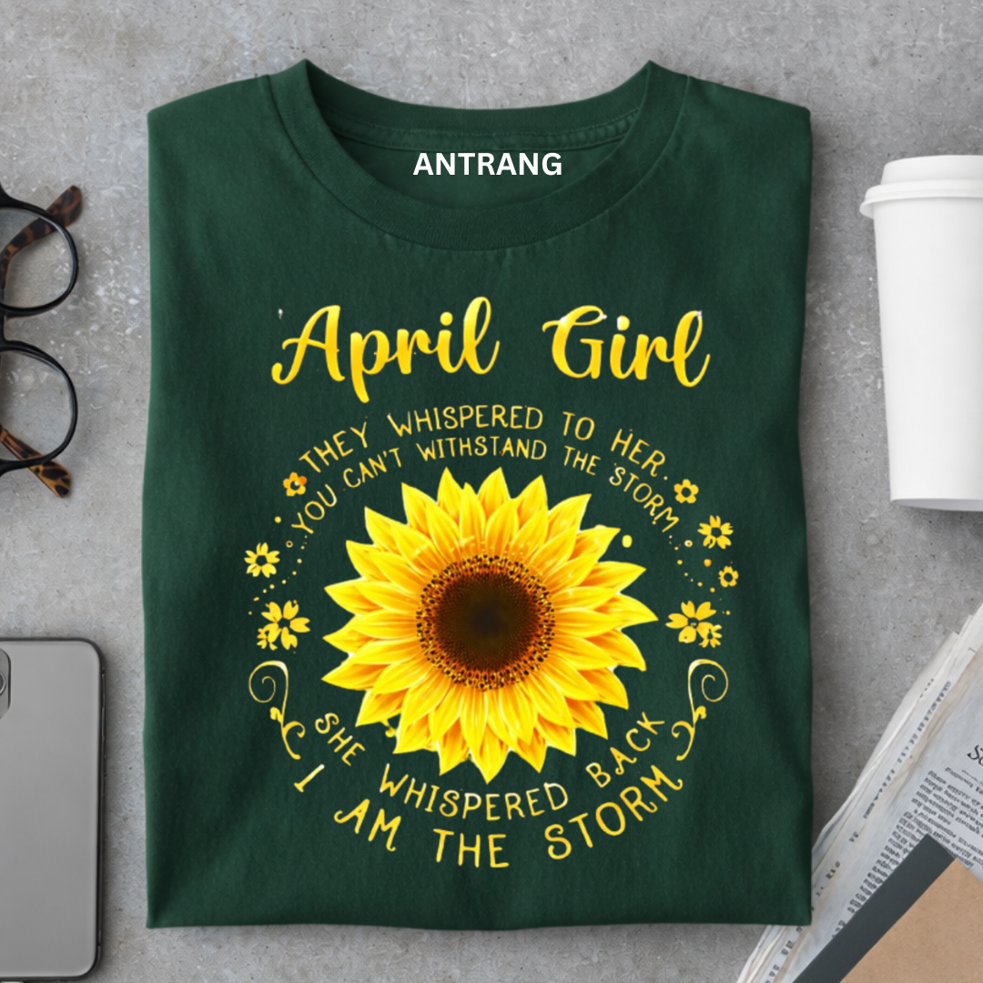 April Girl Sunflower T Shirt