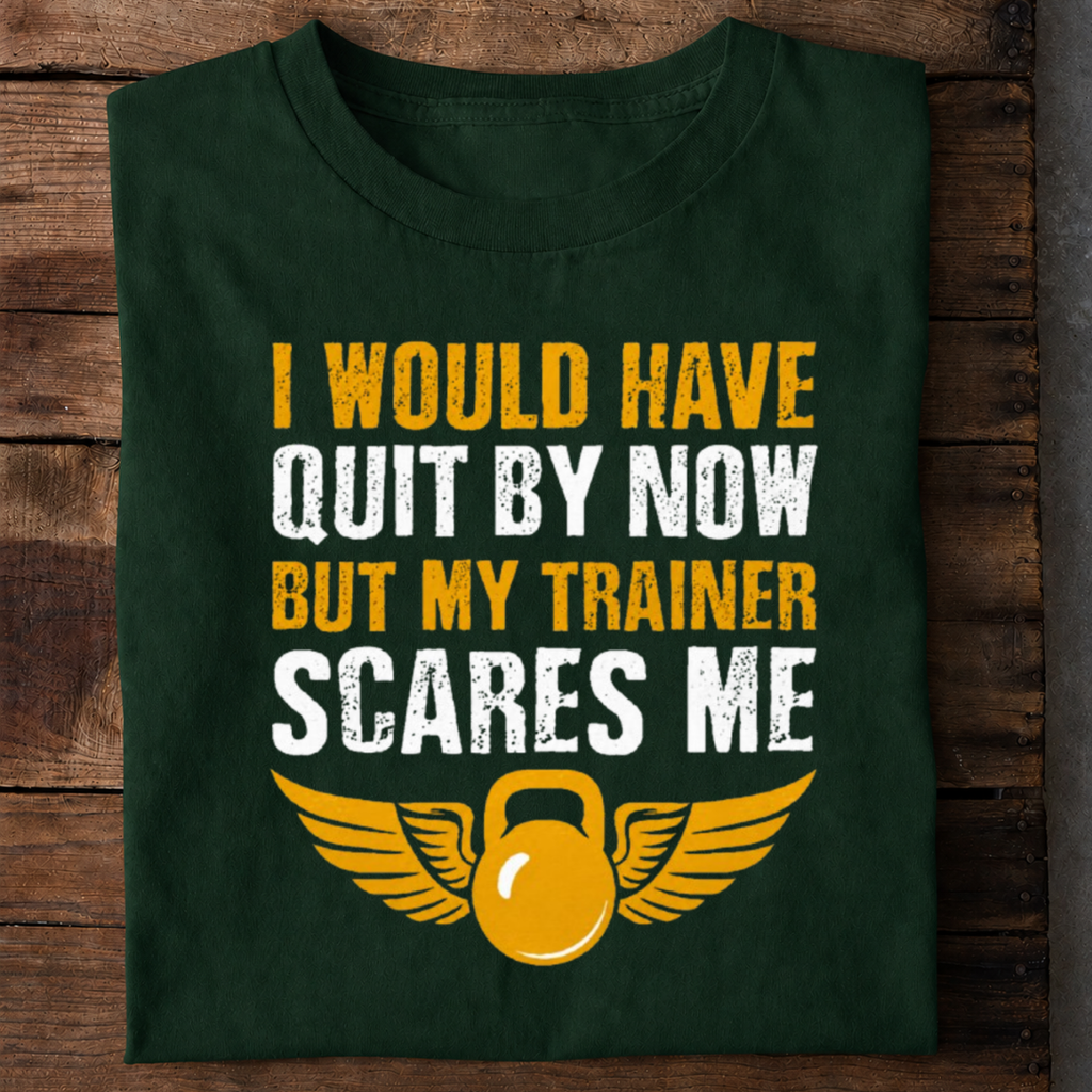 Trainer Scares Gym Premium Cotton T Shirt