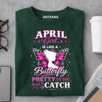 April Girl Butterfly T Shirt
