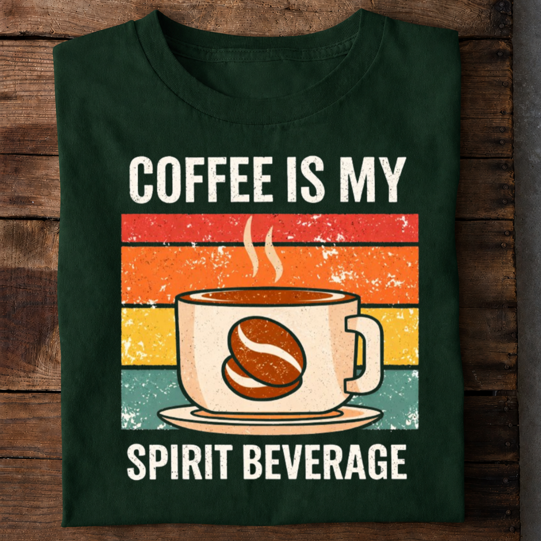 Spirit Beverage Coffee Premium Cotton T Shirt