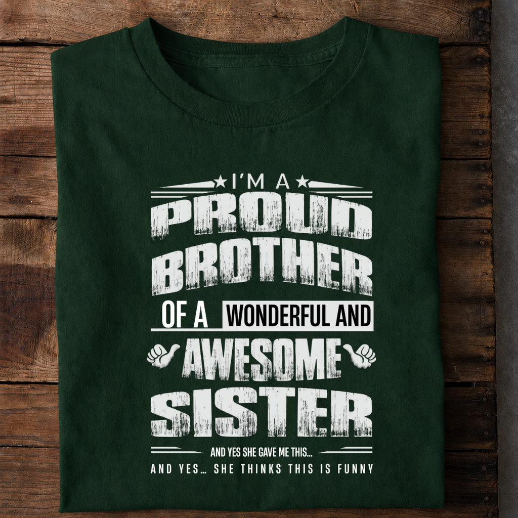 Awesome Proud Brother Premium Cotton T Shirt