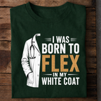 Flex White Coat Premium Cotton T Shirt