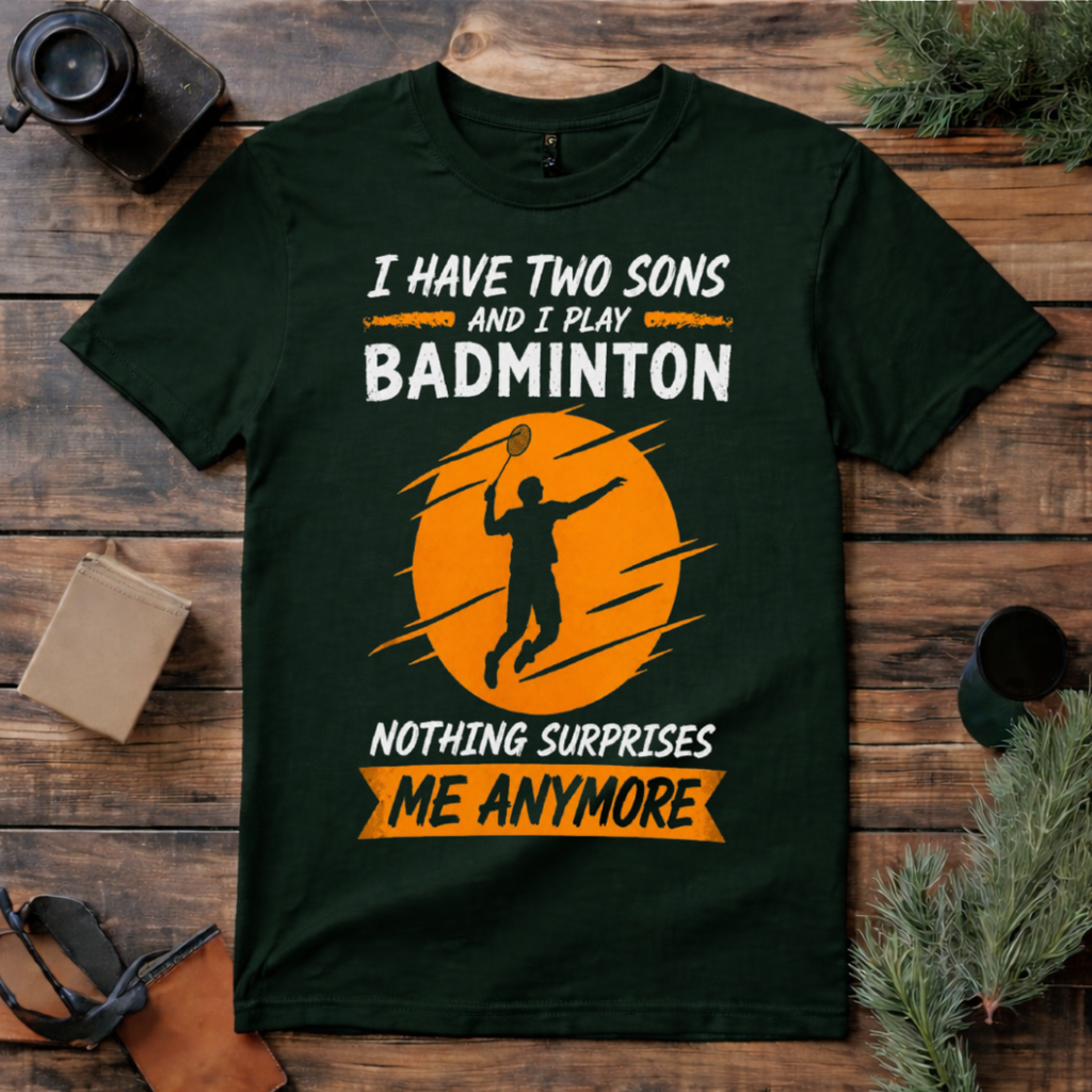 Badminton Dad Son T Shirt