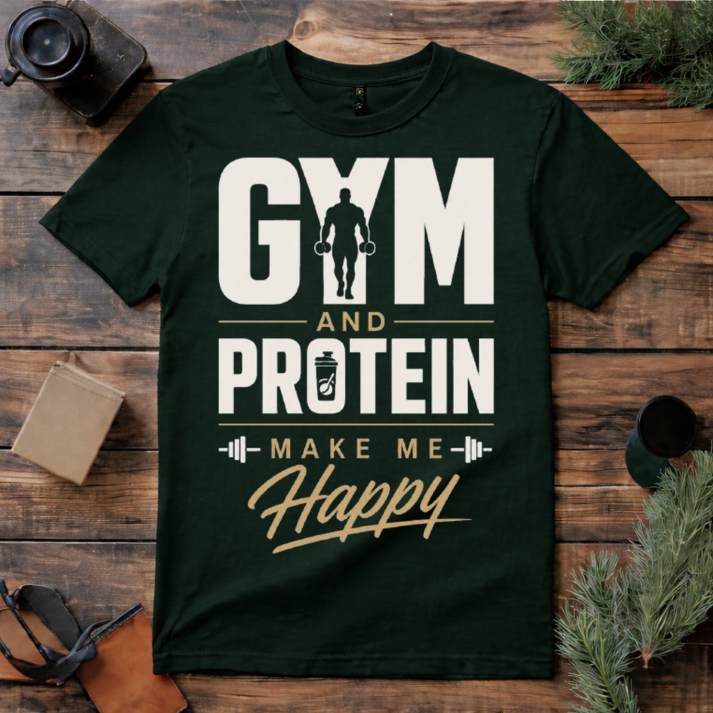Gym and Protein Make Me Happy T Shirt