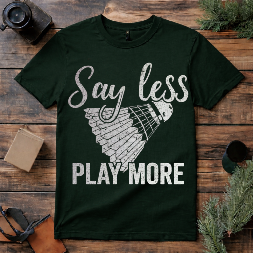 Say Less Play Badminton T Shirt
