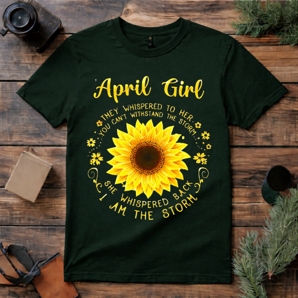 April Girl Sunflower T Shirt