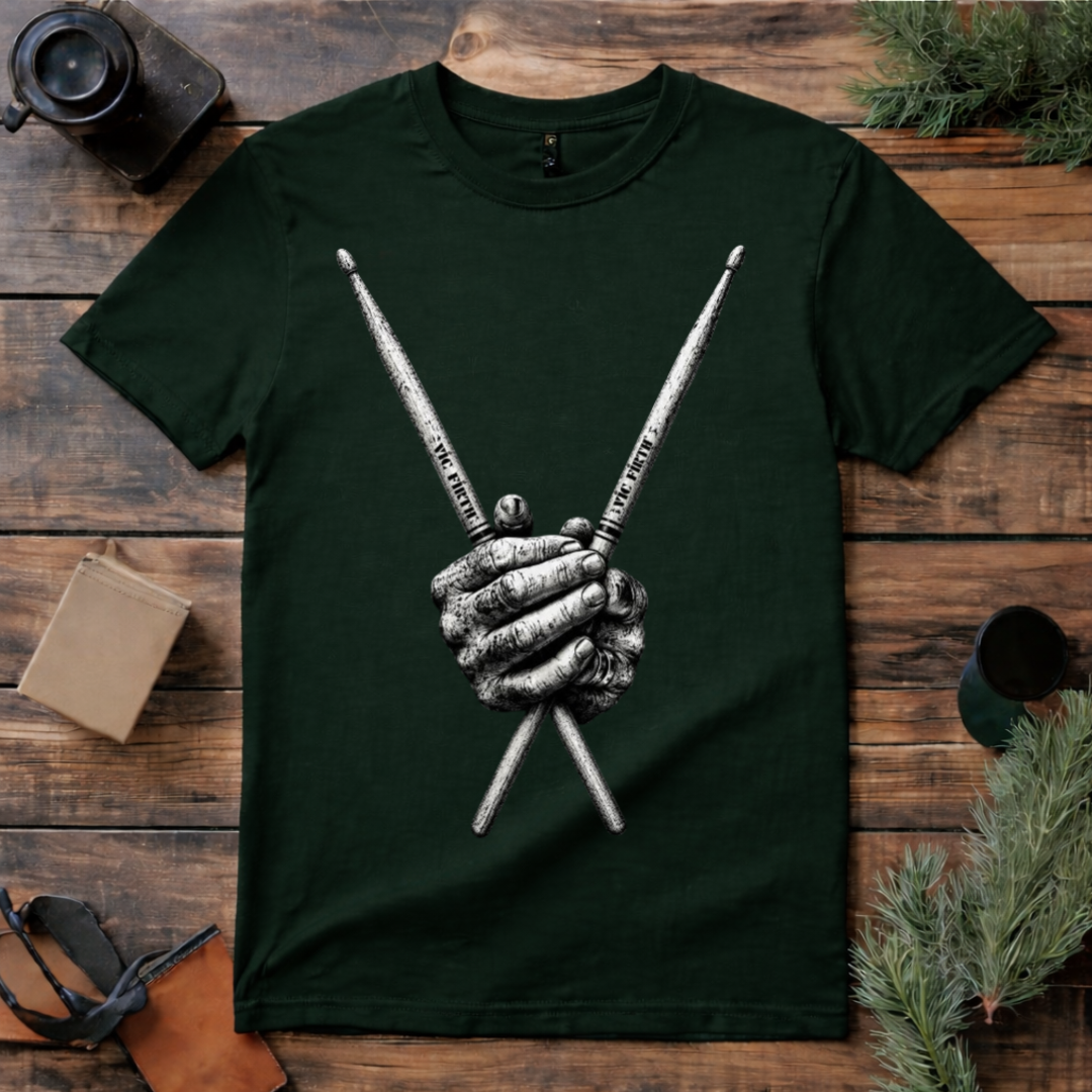 Drumsticks Hand Art T Shirt