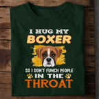 I Hug My Boxer Premium Cotton T Shirt