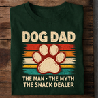 Dog Dad Snack Dealer Premium Cotton T Shirt