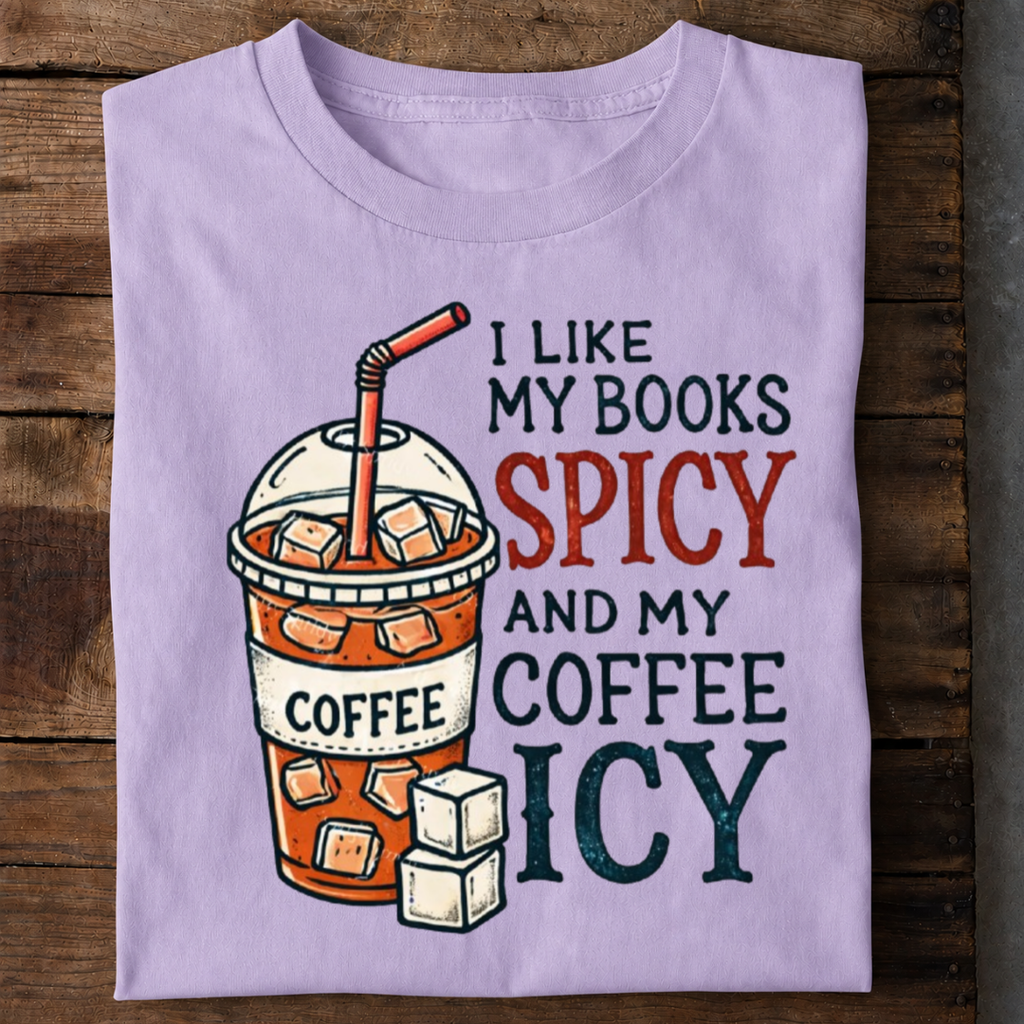 Coffee Icy Book Spicy Premium Cotton T Shirt