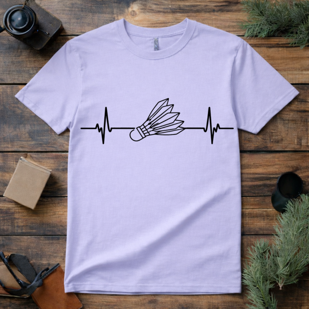 Badminton Heartbeat T Shirt