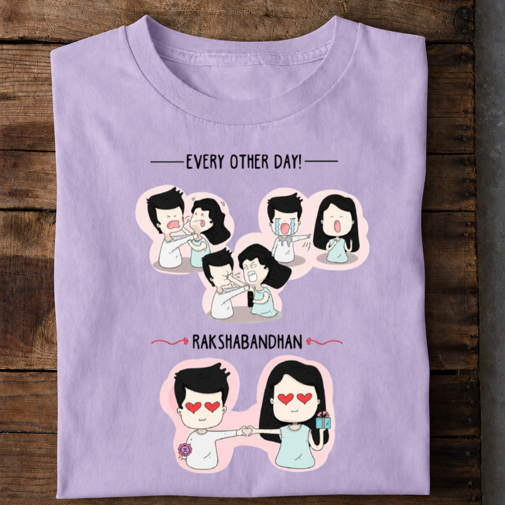 Brother Sister Raksha Bandhan Premium Cotton T Shirt