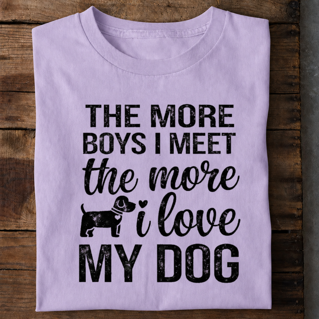 Dog Love More Premium Cotton T Shirt