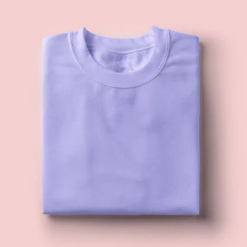 Premium Unisex Lavender Cotton Round Neck T-Shirt