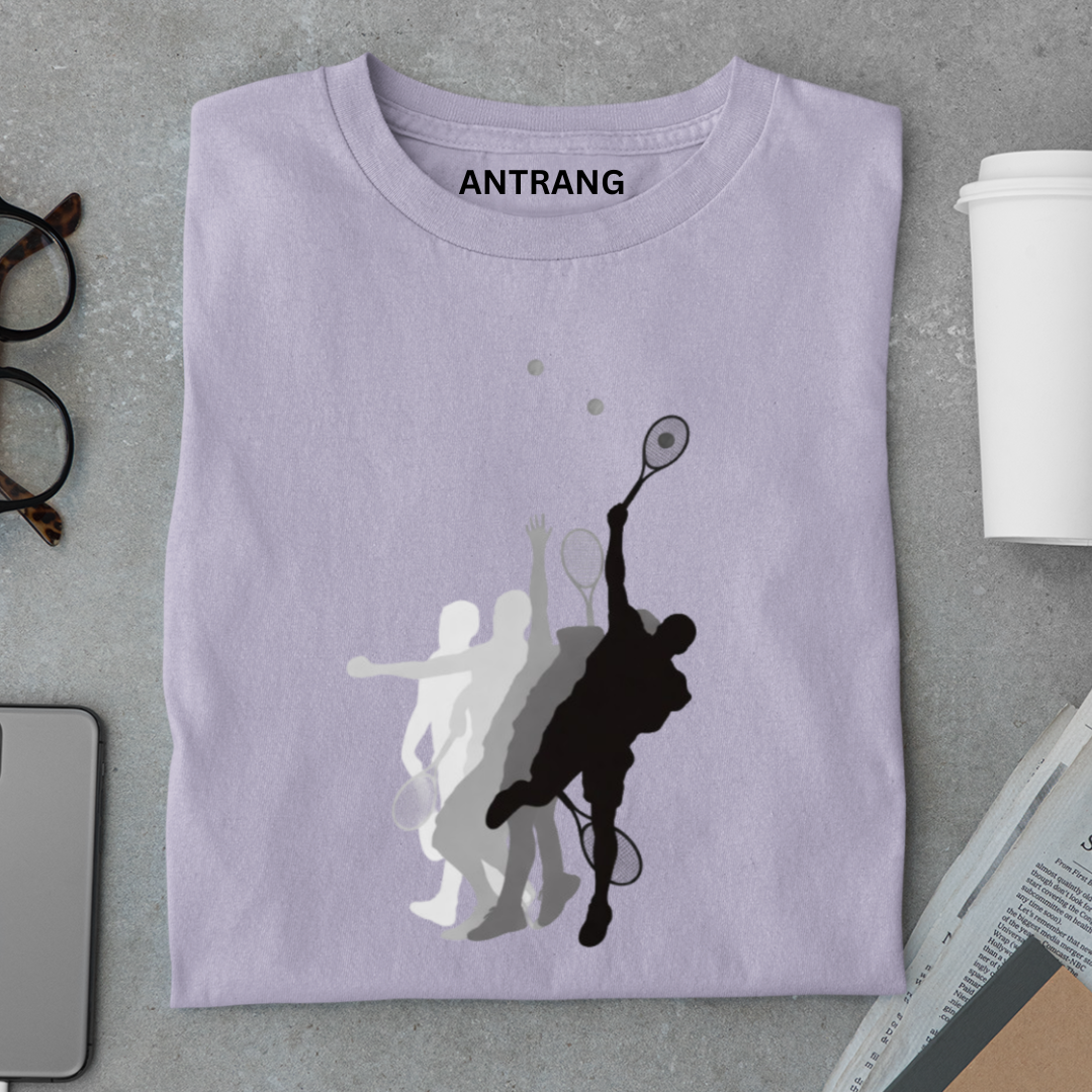Tennis Serve Silhouette T Shirt