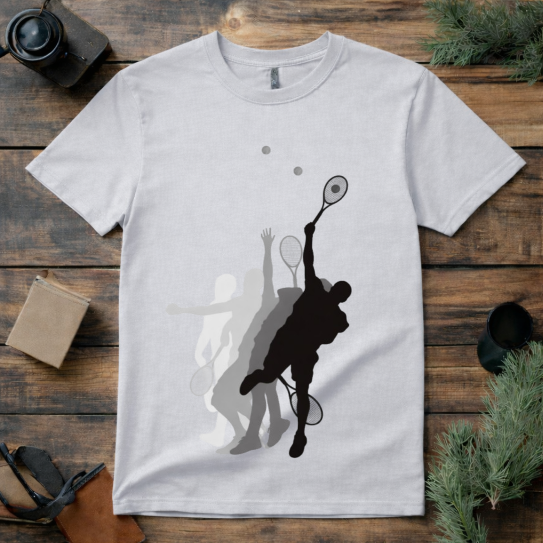 Tennis Serve Silhouette T Shirt
