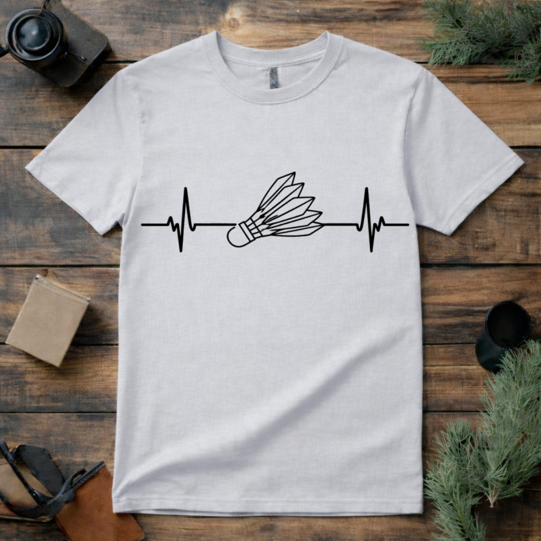 Badminton Heartbeat T Shirt