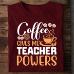 Coffee Teacher Power Premium Cotton T Shirt