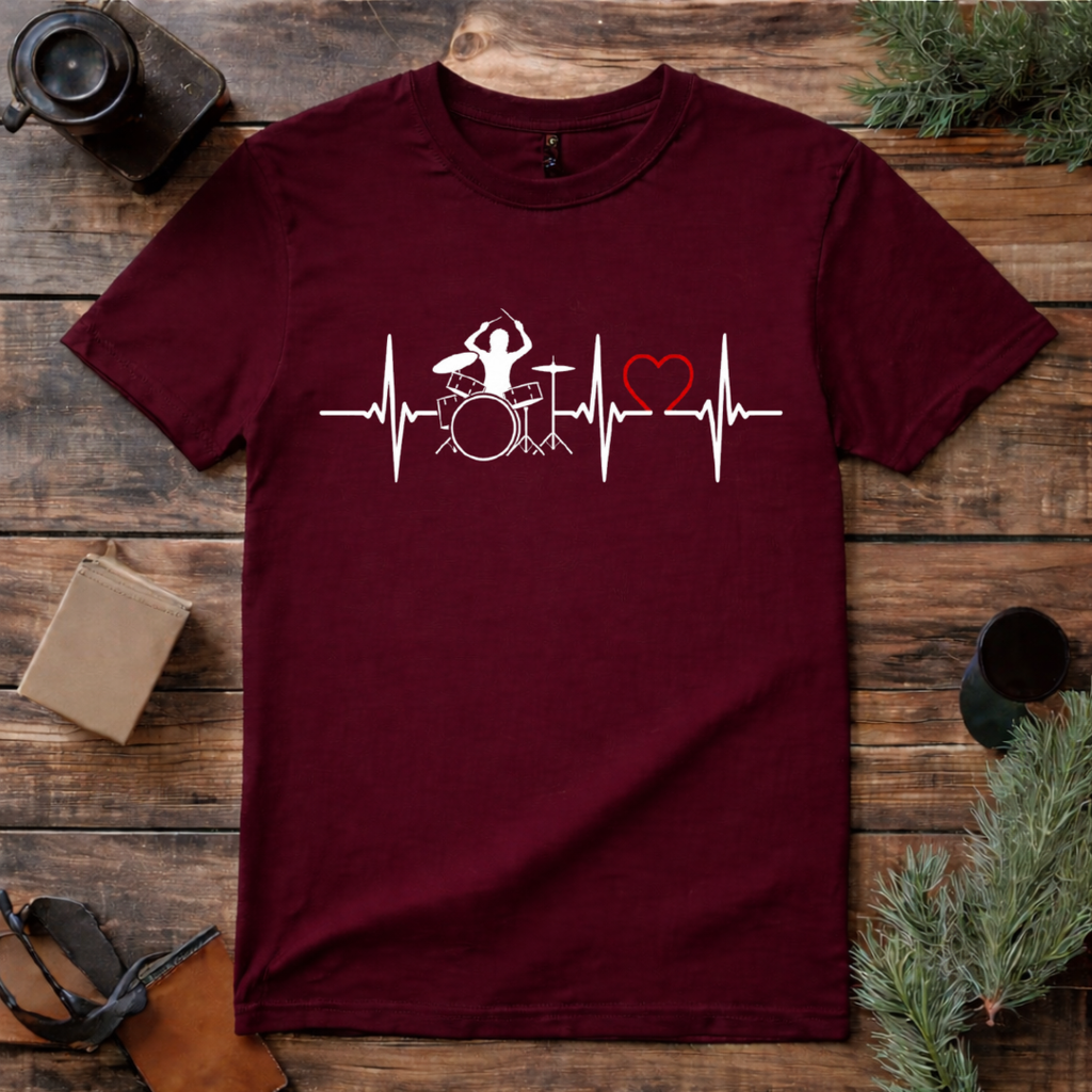 Drummer Heartbeat T Shirt
