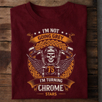 Turning Chrome Biker Premium Cotton T Shirt
