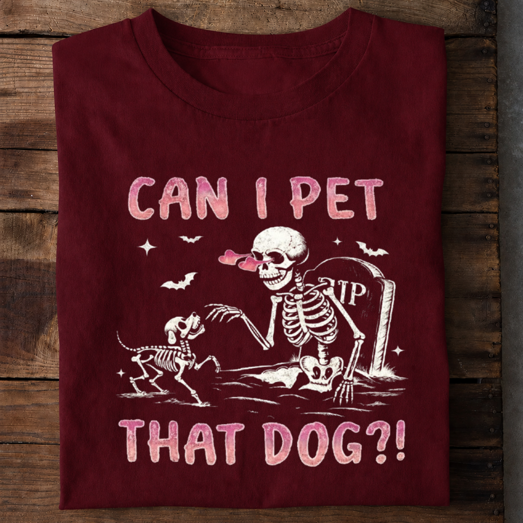 Can I Pet That Dog Premium Cotton T Shirt
