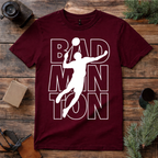Badminton Player Typography T Shirt