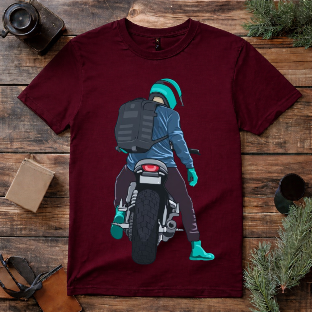 Modern Biker Rider T Shirt