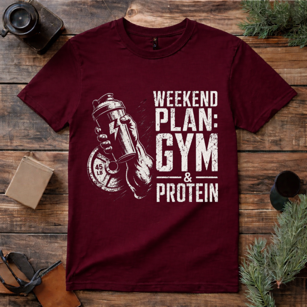 Weekend Plan Gym and Protein T Shirt