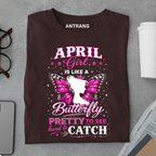 April Girl Butterfly T Shirt