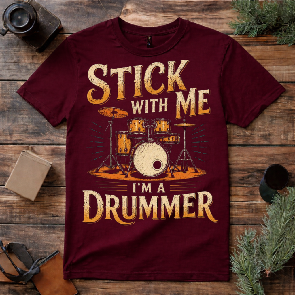 Stick With Me Drummer T Shirt