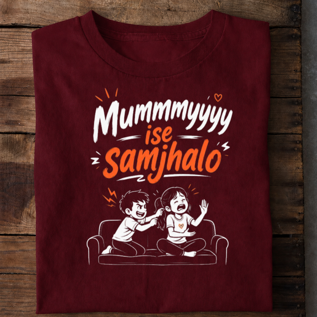 Mummyyyy Ise Samjhalo Funny Brother Sister T Shirt