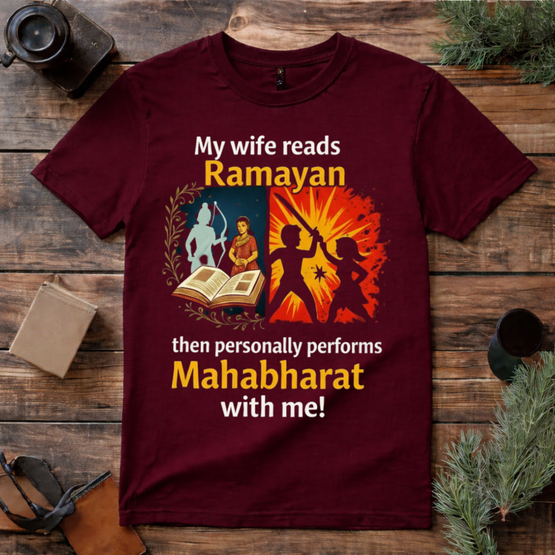 Ramayan Reader Mahabharat Wife T Shirt