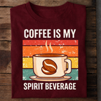 Spirit Beverage Coffee Premium Cotton T Shirt