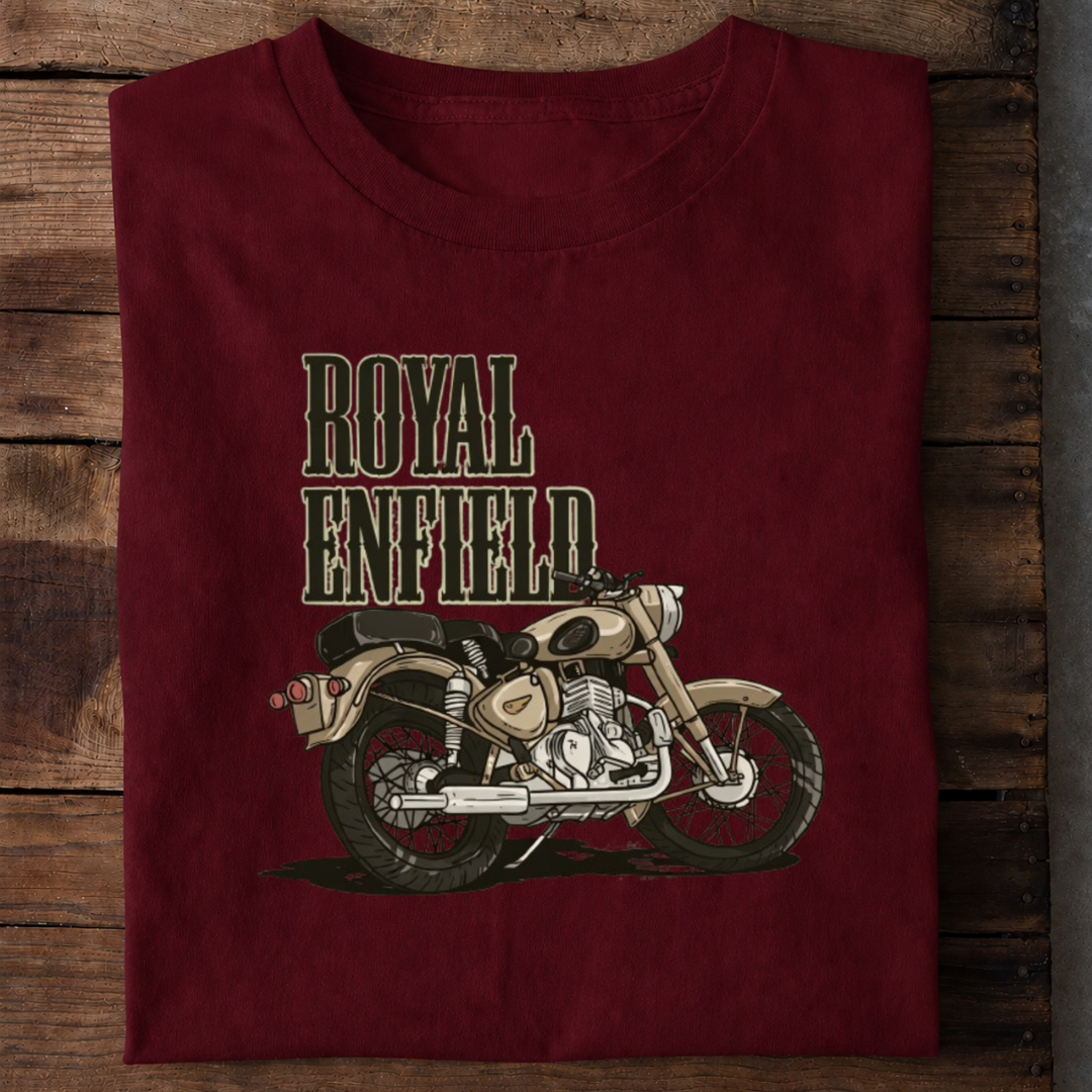 Royal Enfield Bike Premium Cotton T Shirt