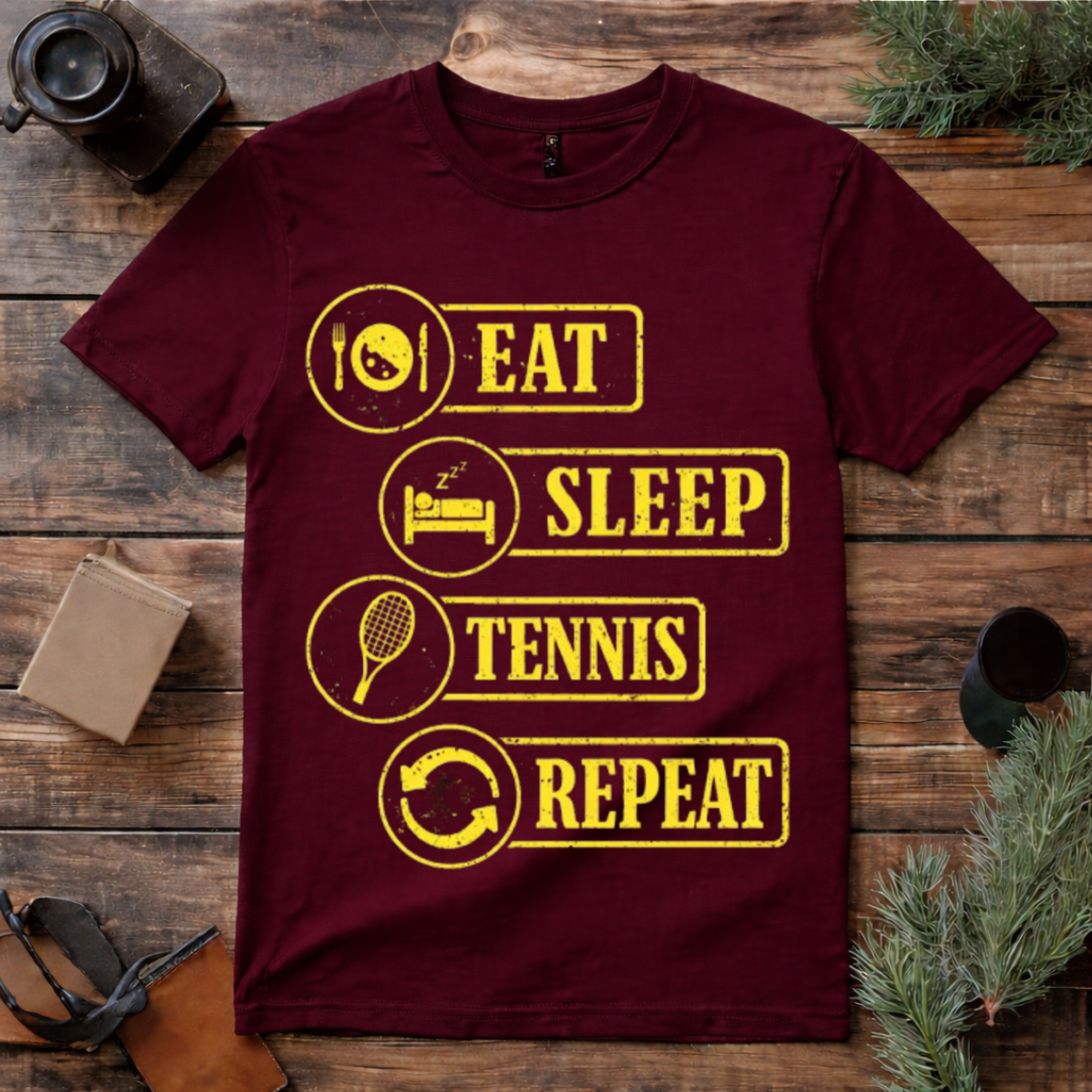 Eat Sleep Tennis Repeat T Shirt