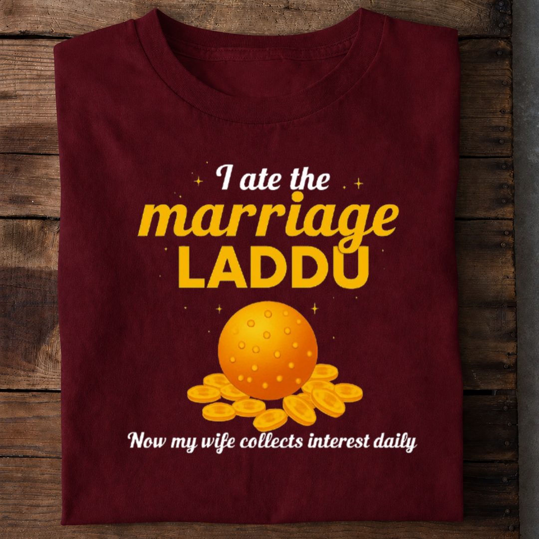 Marriage Laddu Premium Cotton T Shirt