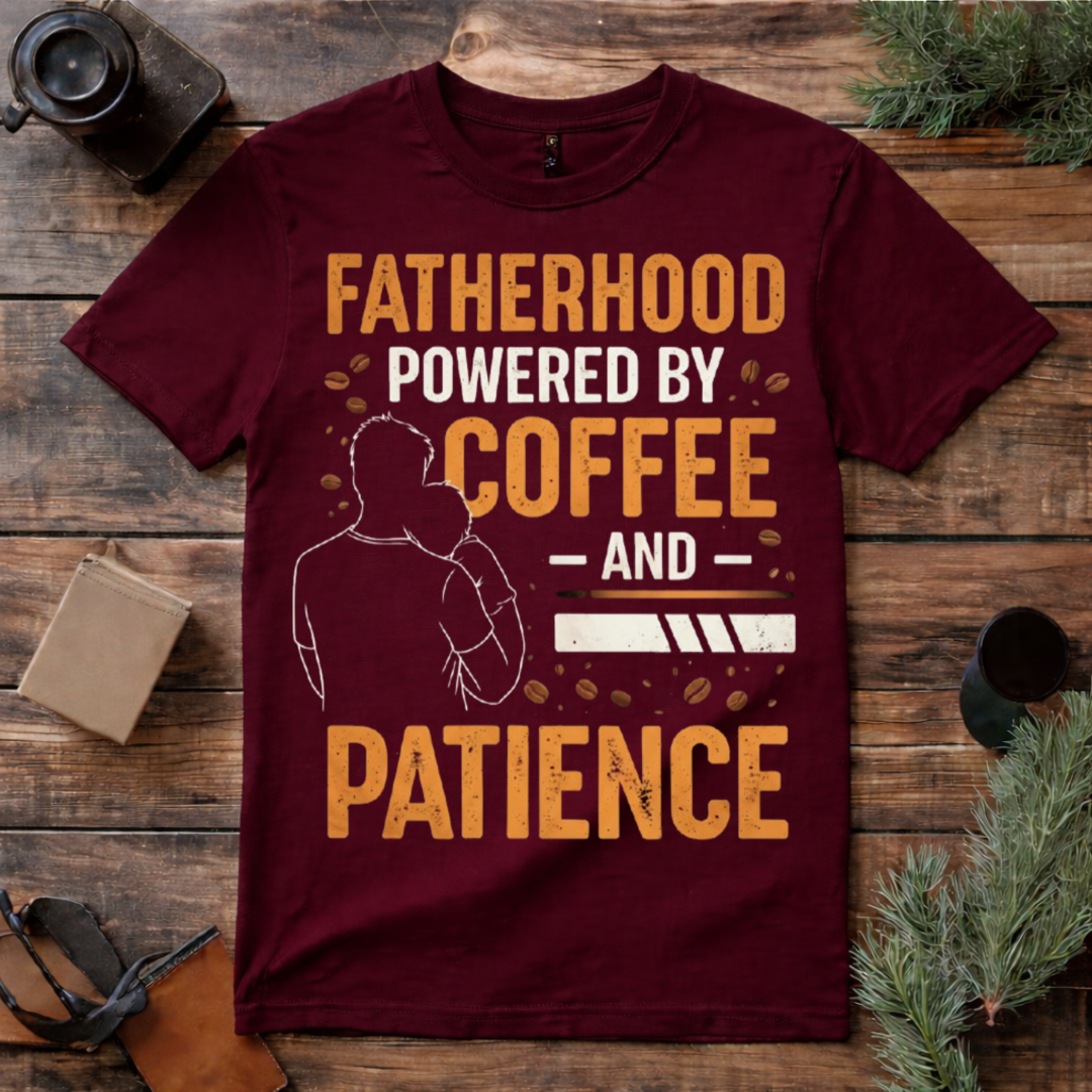 Fatherhood Powered by Coffee T Shirt