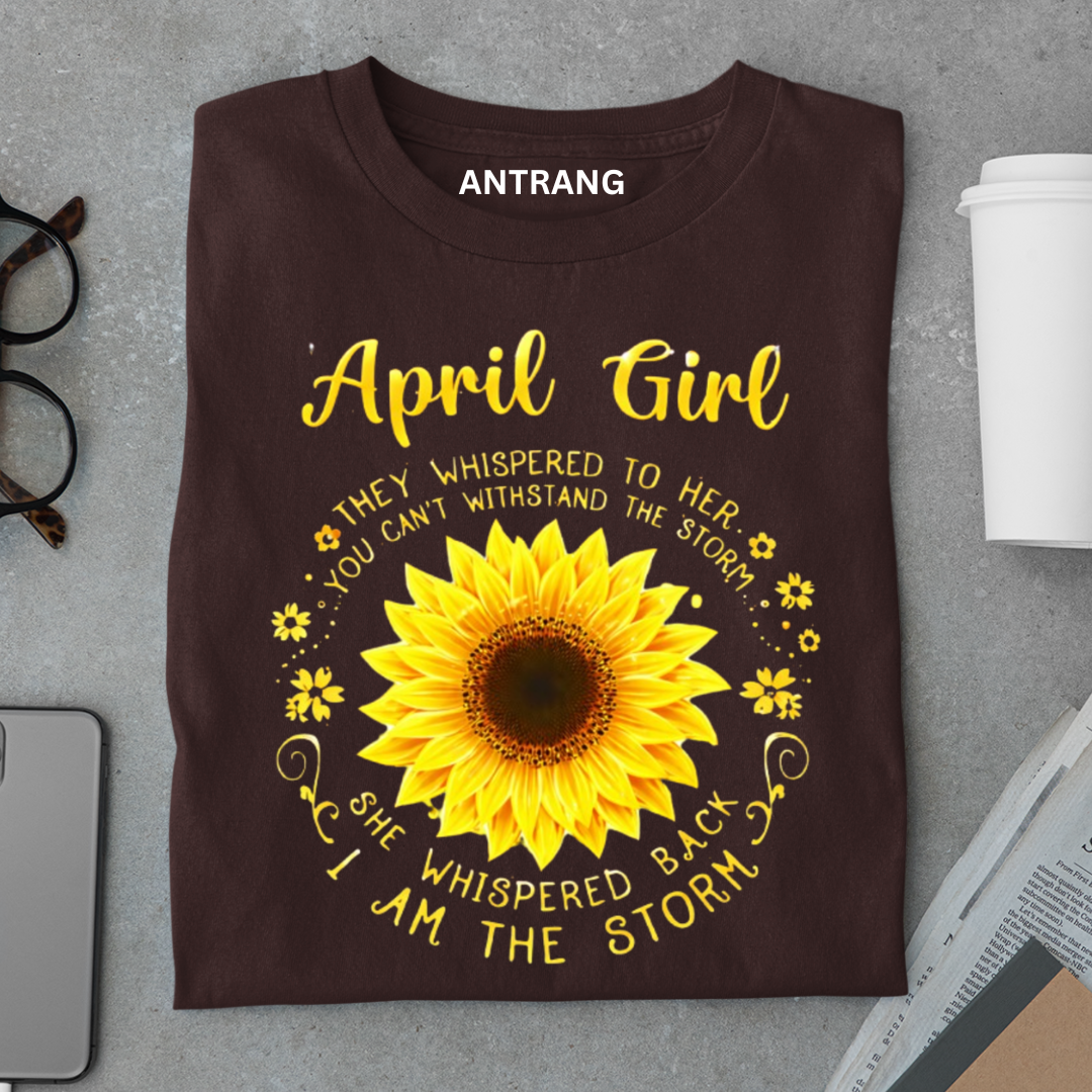 April Girl Sunflower T Shirt