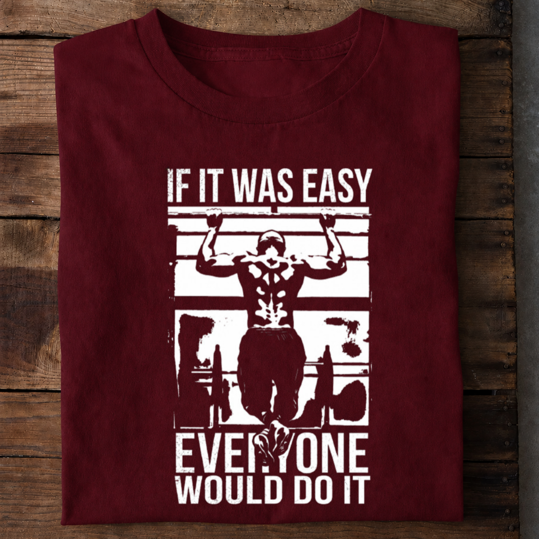 Easy For Everyone Gym Premium Cotton T Shirt