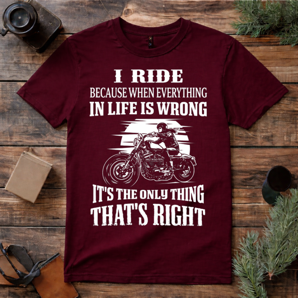 Riding Makes Life Right T Shirt